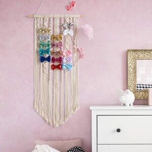 Hanging Macrame Bow Holder